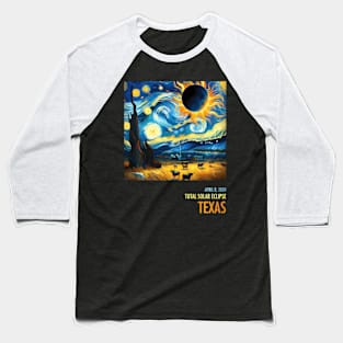 Total Solar Eclipse 2024 Texas Baseball T-Shirt